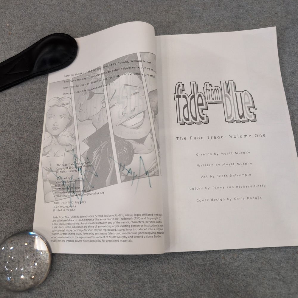 Fade From Blue The Fade Trade Vol 1 Signed Myatt Murphy Scott Dalrymple 2003 TPB - Picture 4 of 5